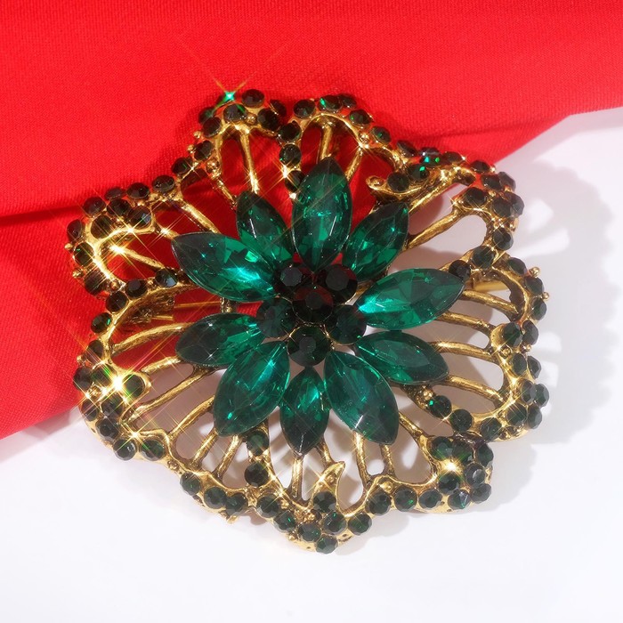 Брошь "Императрица" вспышка, цвет изумрудный в чернёном золоте
Брошь "Императрица" вспышка, цвет изумрудный в чернёном золоте
