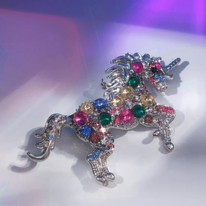 Брошь "Единорог", цветная в серебре
Брошь "Единорог", цветная в серебре