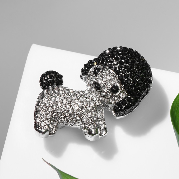 Брошь "Собачка" болонка, цвет чёрно-белый в серебре
Брошь "Собачка" болонка, цвет чёрно-белый в серебре