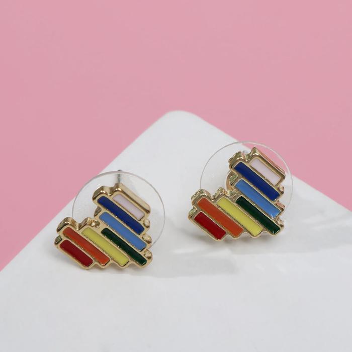 Серьги эмаль "Сердечки" штрихи, цветные в золоте
Серьги эмаль "Сердечки" штрихи, цветные в золоте