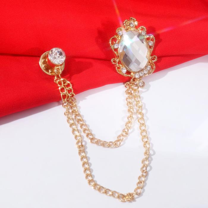 Брошь "Император", цвет белый в золоте
Брошь "Император", цвет белый в золоте