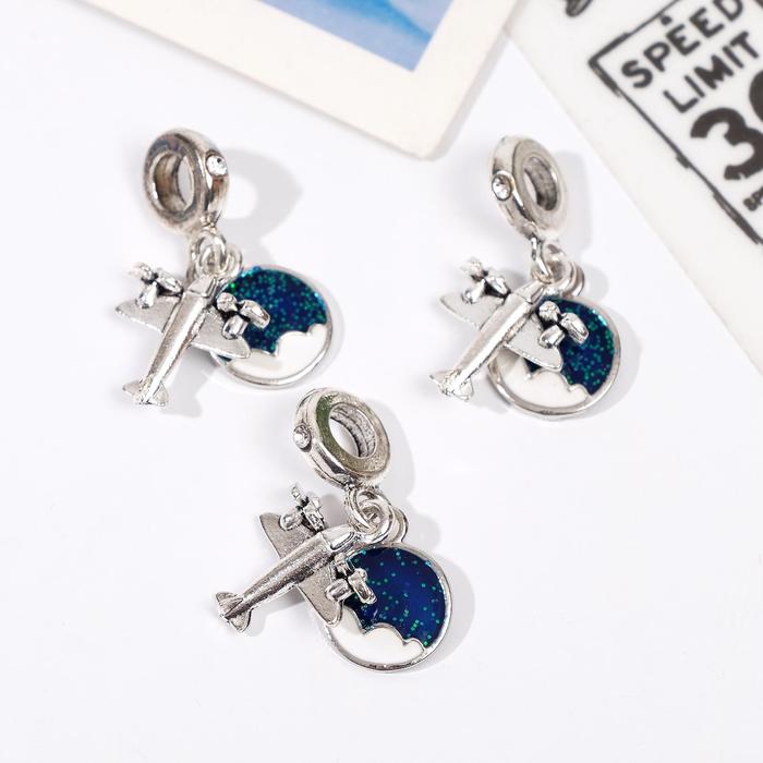 Подвеска "Самолёт" в облаках, цвет синий в серебре
Подвеска "Самолёт" в облаках, цвет синий в серебре