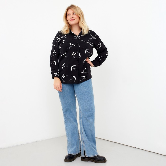 Рубашка женская MIST plus-size, р.60, черный
Рубашка женская MIST plus-size, р.60, черный