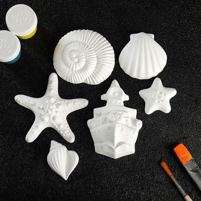 Набор под раскраску "Морской" белый, 6шт, 20х1,5х15см
Набор под раскраску "Морской" белый, 6шт, 20х1,5х15см