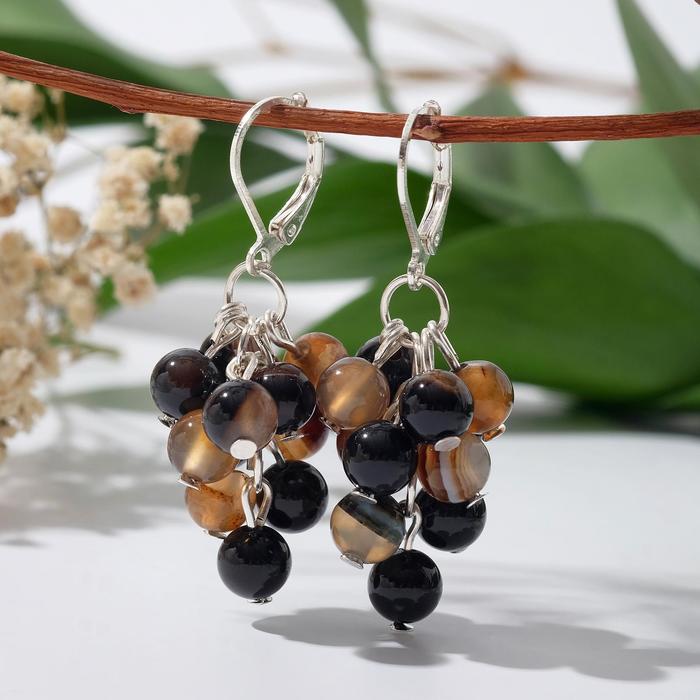 Серьги посеребрение шар №6 "Агат бразильский" гроздья, цвет коричневый
Серьги посеребрение шар №6 "Агат бразильский" гроздья, цвет коричневый