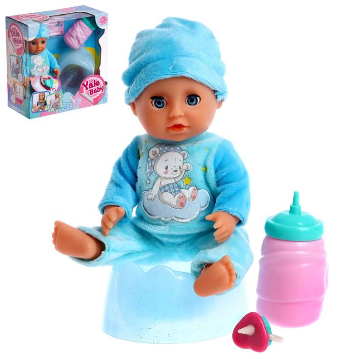 Пупс функциональный «Малыш» в костюмчике, пьет, писает, с аксессуарами
Пупс функциональный «Малыш» в костюмчике, пьет, писает, с аксессуарами
