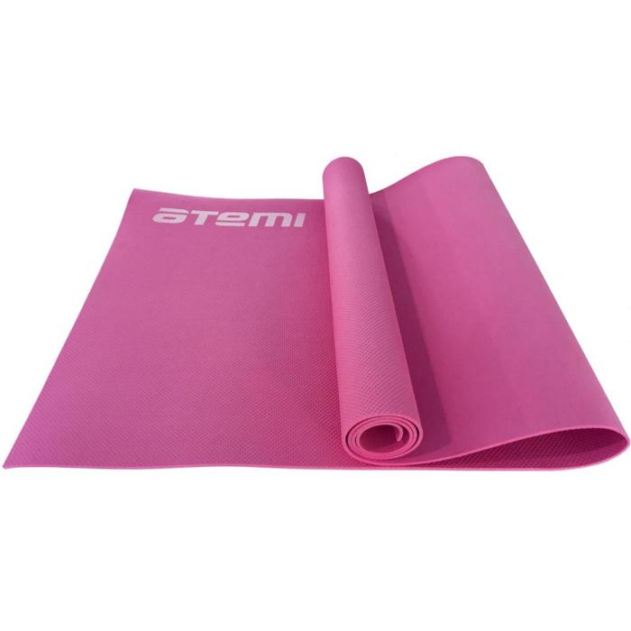 фото Коврик для йоги и фитнеса atemi aym0256, eva, 173х61х0,6 см, розовый