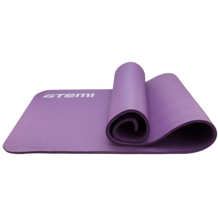 фото Коврик для йоги и фитнеса atemi aym05pl, nbr, 183x61x1 см, фиолетовый