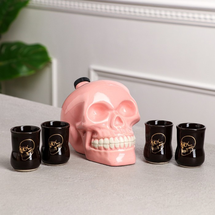 Набор для напитков "Череп", 5 предметов, розовый, керамика, 0.8/0.05 л
Набор для напитков "Череп", 5 предметов, розовый, керамика, 0.8/0.05 л