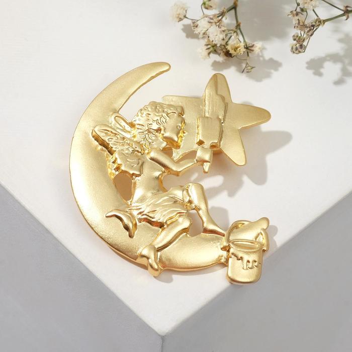 Брошь "Ангел-художник", цвет матовое золото
Брошь "Ангел-художник", цвет матовое золото