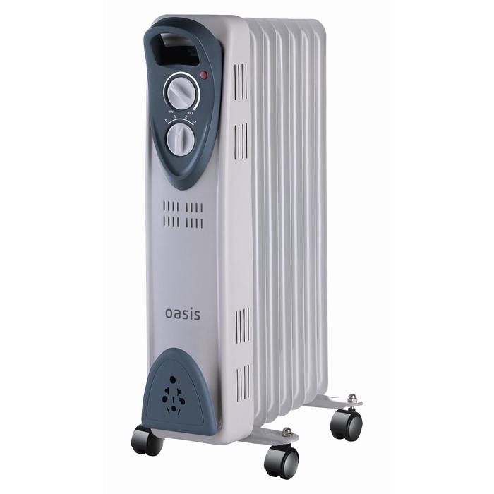 Обогреватель Oasis UT-15, масляный, 1500 Вт, 7 секций, до 15 м2, серый
Обогреватель Oasis UT-15, масляный, 1500 Вт, 7 секций, до 15 м2, серый