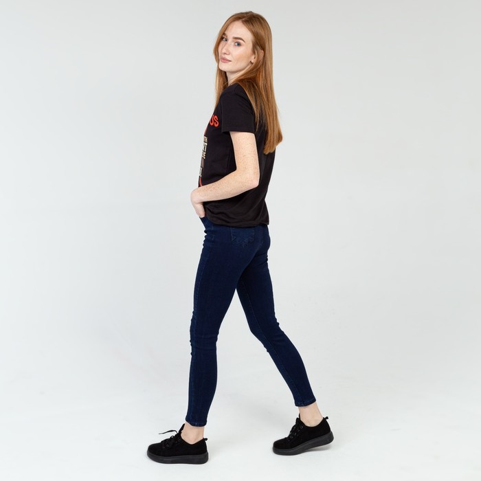 фото Джинсы женские, цвет тёмно-синий, размер 32 liuniu
