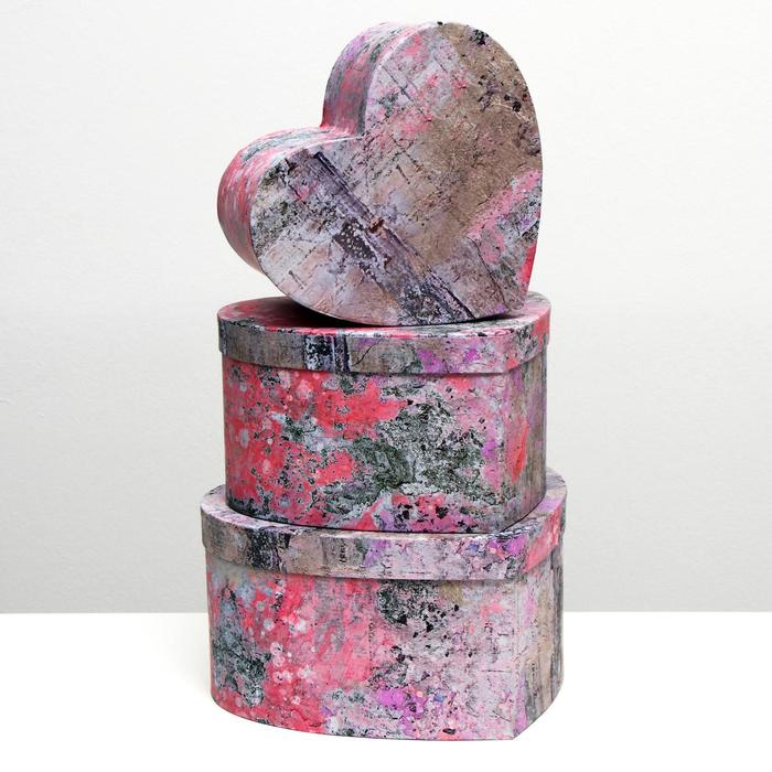 Набор коробок 3 в 1 "Сердца", 24.5 х 22 х 12.5 - 19.5 х 17 х 11.5 см
Набор коробок 3 в 1 "Сердца", 24.5 х 22 х 12.5 - 19.5 х 17 х 11.5 см