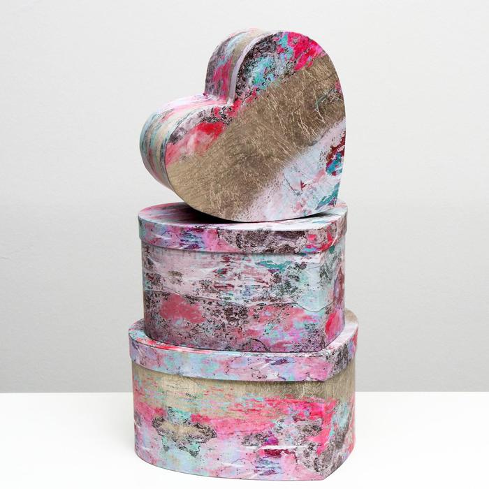 Набор коробок 3 в 1 "Сердца", 24.5 х 22 х 12.5 - 19.5 х 17 х 11.5 см
Набор коробок 3 в 1 "Сердца", 24.5 х 22 х 12.5 - 19.5 х 17 х 11.5 см