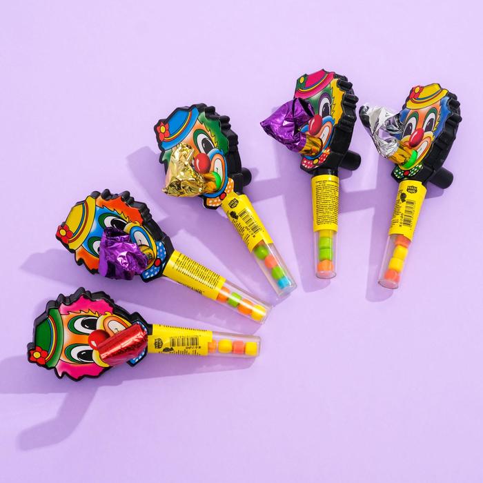 Драже "Клоуны" в тубе с игрушкой, 2г
Драже "Клоуны" в тубе с игрушкой, 2г