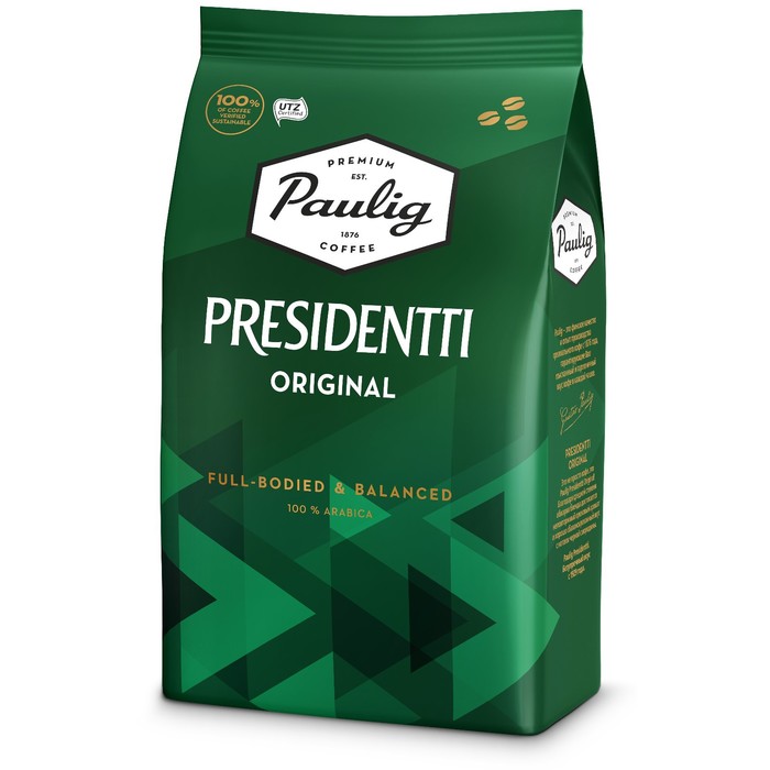 Кофе зерновой Paulig Presidentti Orig, 1 кг
Кофе зерновой Paulig Presidentti Orig, 1 кг