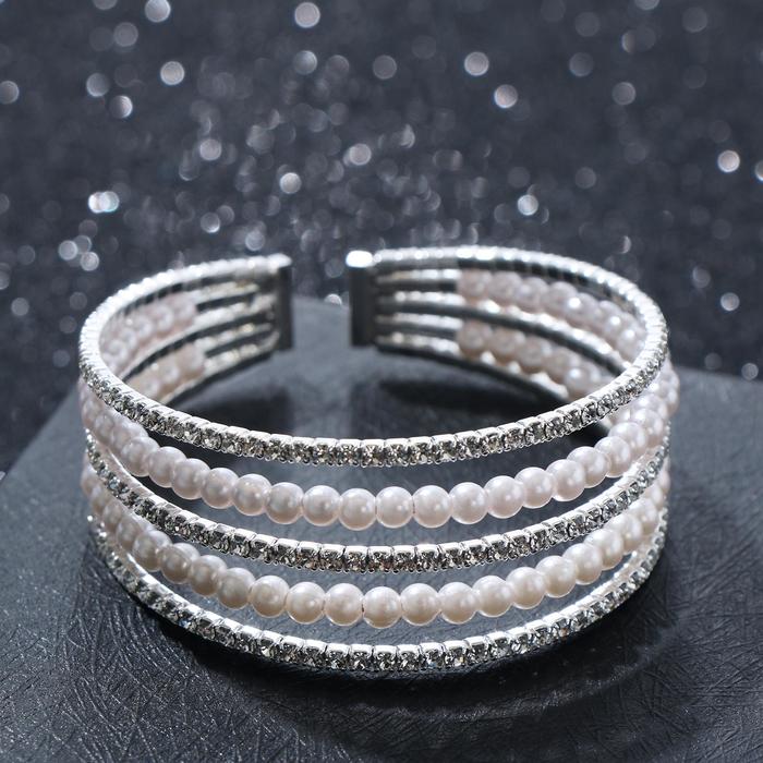 Браслет со стразами "Пружинка" сплошная линия, цвет белый в серебре
Браслет со стразами "Пружинка" сплошная линия, цвет белый в серебре