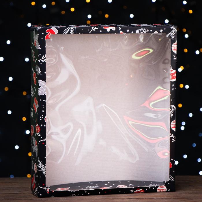 Коробка сборная крышка-дно с окном, "Зимушка", 37 х 32 х 7 см, 1 шт.
Коробка сборная крышка-дно с окном, "Зимушка", 37 х 32 х 7 см, 1 шт.