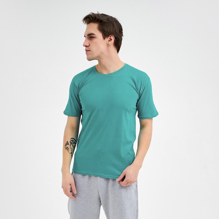 Футболка мужская однотонная, цвет морск.волна, размер 50
Футболка мужская однотонная, цвет морск.волна, размер 50