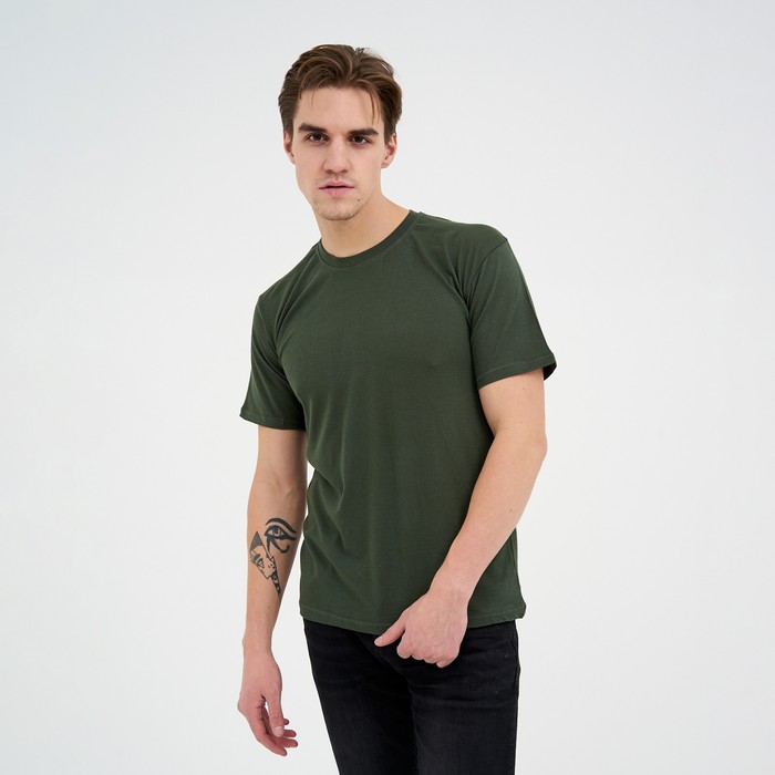 Футболка мужская однотонная, цвет т-зеленый, размер 52
Футболка мужская однотонная, цвет т-зеленый, размер 52