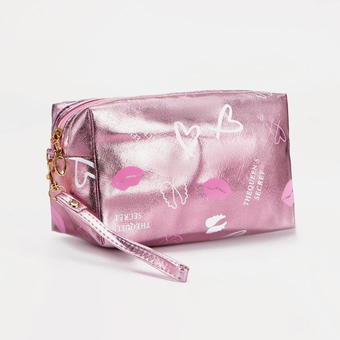 Косметичка на молнии, с ручкой, цвет розовый
Косметичка на молнии, с ручкой, цвет розовый