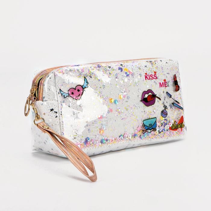 Косметичка на молнии, с ручкой, цвет белый
Косметичка на молнии, с ручкой, цвет белый