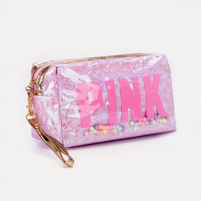 Косметичка на молнии, с ручкой, цвет розовый
Косметичка на молнии, с ручкой, цвет розовый