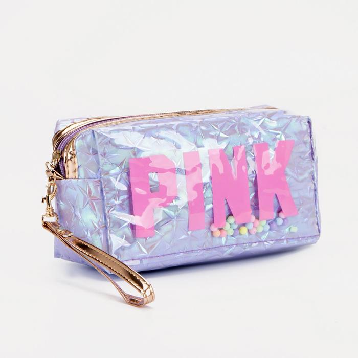 Косметичка на молнии, с ручкой, цвет сиреневый
Косметичка на молнии, с ручкой, цвет сиреневый