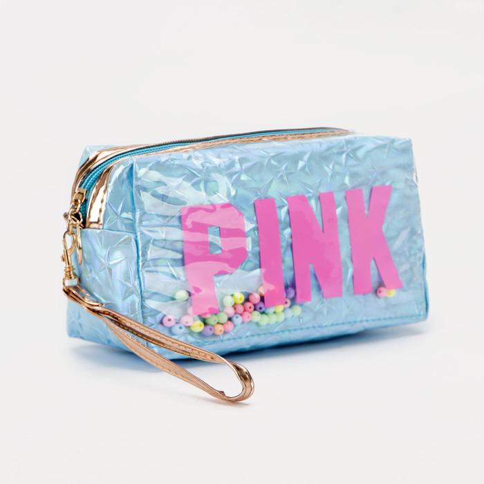 Косметичка на молнии, с ручкой, цвет голубой
Косметичка на молнии, с ручкой, цвет голубой