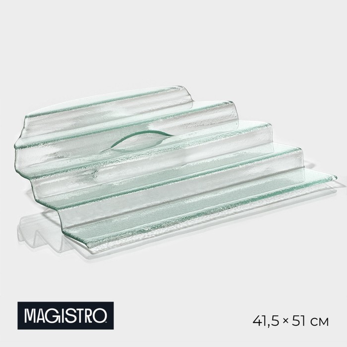 Блюдо стеклянное сервировочное Magistro «Авис», 5 ступеней, 41,5×51×14,5 см
Блюдо стеклянное сервировочное Magistro «Авис», 5 ступеней, 41,5×51×14,5 см