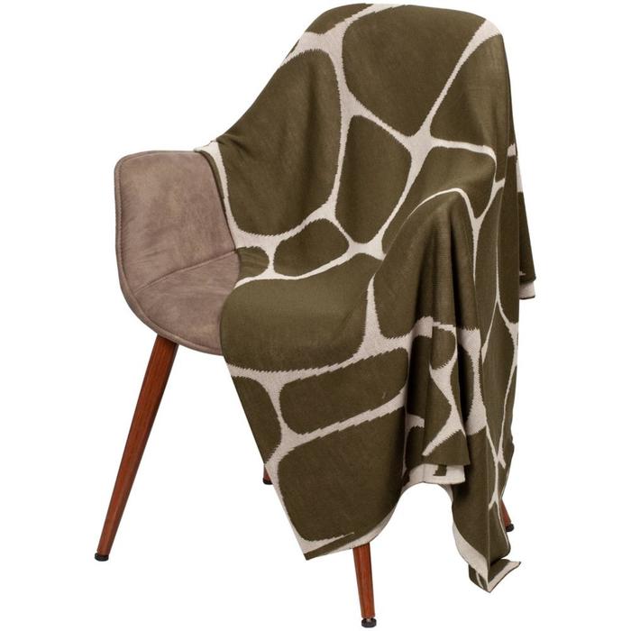 Плед Giraffe, размер 140х200 см, цвет зеленый, бежевый 
Плед Giraffe, размер 140х200 см, цвет зеленый, бежевый