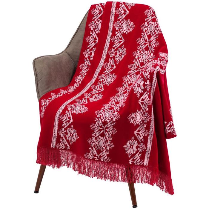 Плед Onego, размер 110х160 см, цвет красный
Плед Onego, размер 110х160 см, цвет красный