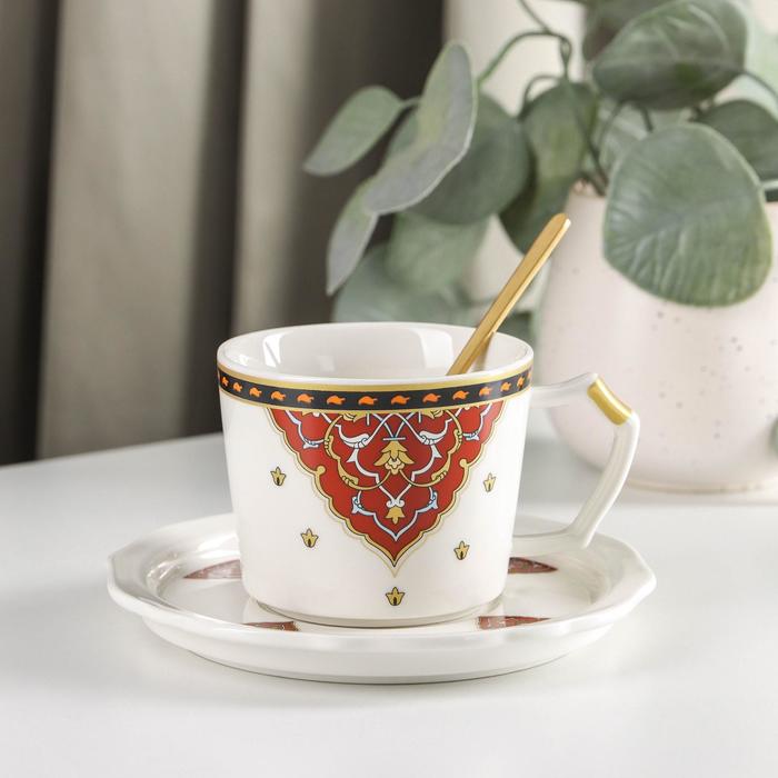 Кофейная пара с ложкой «Узор», чашка 200 мл, блюдце d=13,5 см
Кофейная пара с ложкой «Узор», чашка 200 мл, блюдце d=13,5 см