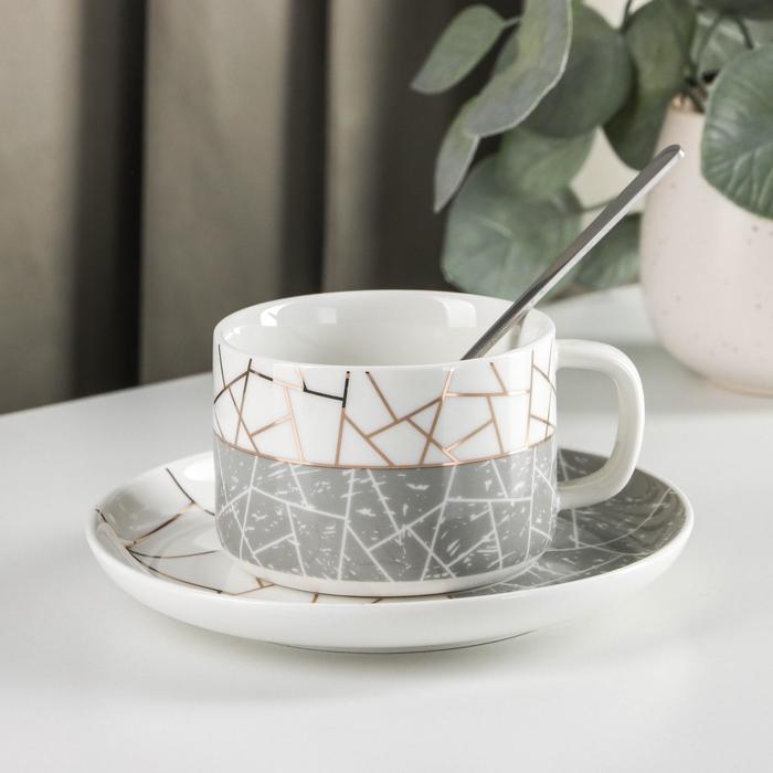 Кофейная пара с ложкой «Штрихи», чашка 240 мл, блюдце d=15,5 см, цвет серый
Кофейная пара с ложкой «Штрихи», чашка 240 мл, блюдце d=15,5 см, цвет серый