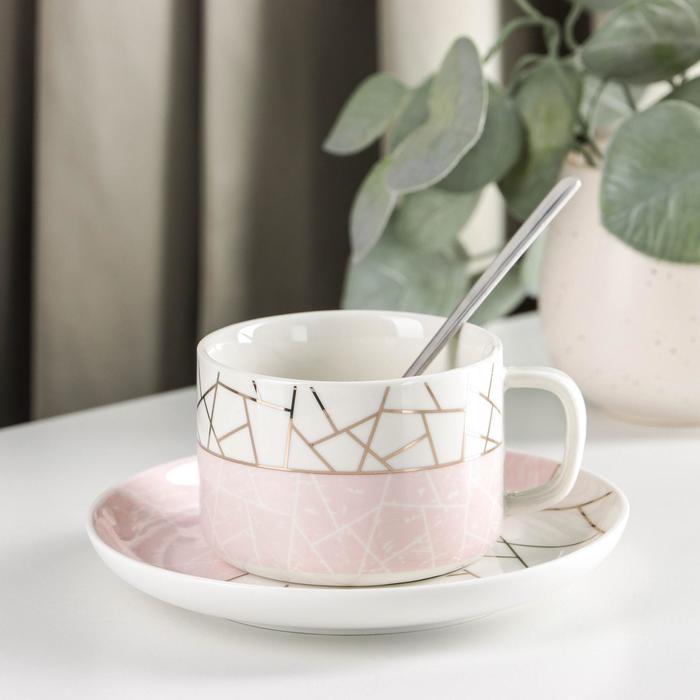 Кофейная пара с ложкой «Штрихи», чашка 240 мл, блюдце d=15,5 см, цвет розовый
Кофейная пара с ложкой «Штрихи», чашка 240 мл, блюдце d=15,5 см, цвет розовый