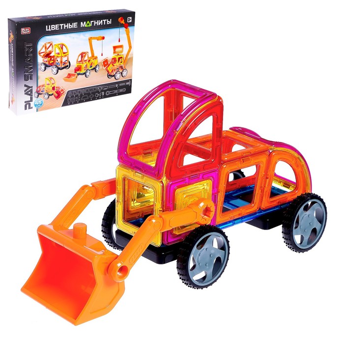 Конструктор магнитный «Цветные магниты», 45 деталей 
Конструктор магнитный «Цветные магниты», 45 деталей