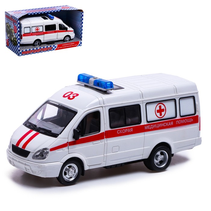 Машина инерционная «Скорая помощь», масштаб 1:27, свет и звук
Машина инерционная «Скорая помощь», масштаб 1:27, свет и звук
