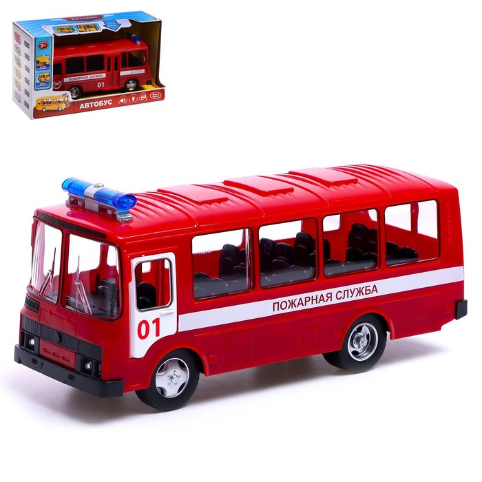 Автобус инерционный «Пожарная служба», масштаб 1:32, свет и звук
Автобус инерционный «Пожарная служба», масштаб 1:32, свет и звук