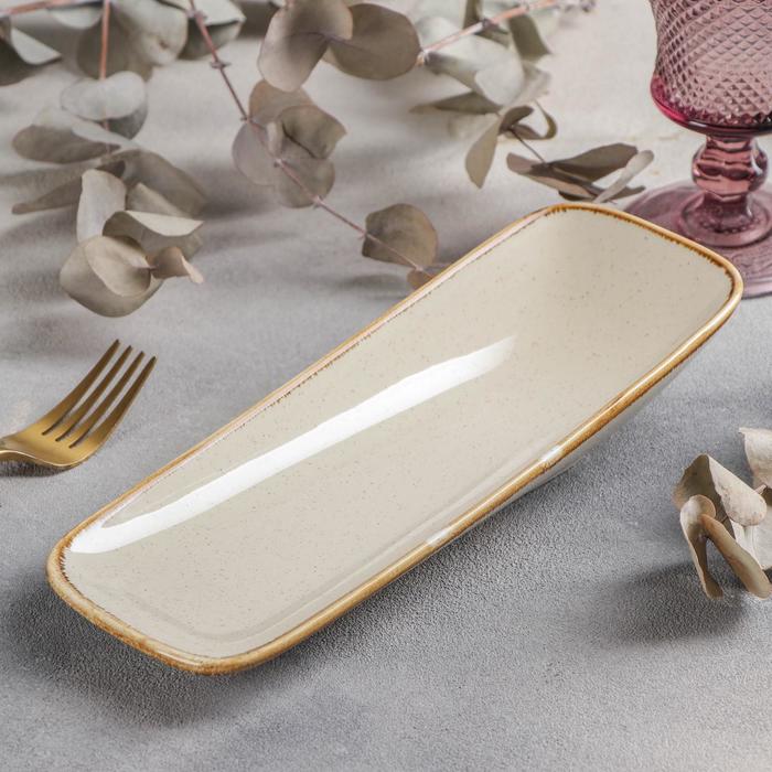 Блюдо прямоугольное «Сапфир», 26×10×4,5 см, цвет бежевый
Блюдо прямоугольное «Сапфир», 26×10×4,5 см, цвет бежевый