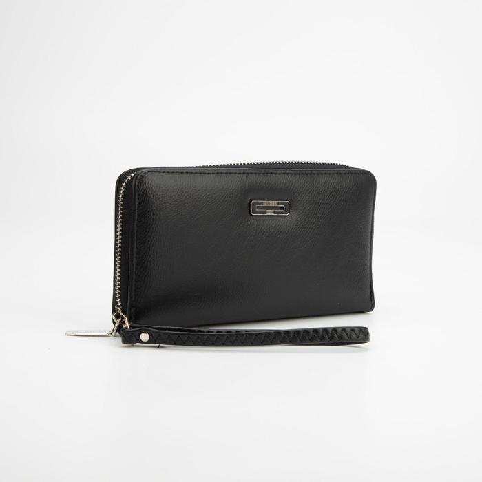 Кошелёк на молнии, с ручкой, цвет чёрный
Кошелёк на молнии, с ручкой, цвет чёрный