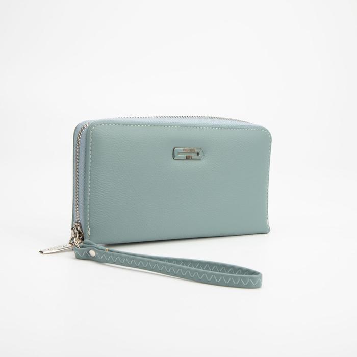 Кошелёк на молнии, с ручкой, цвет голубой
Кошелёк на молнии, с ручкой, цвет голубой