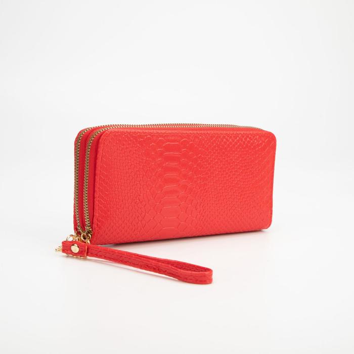 Кошелёк на молниях, с ручкой, цвет красный
Кошелёк на молниях, с ручкой, цвет красный