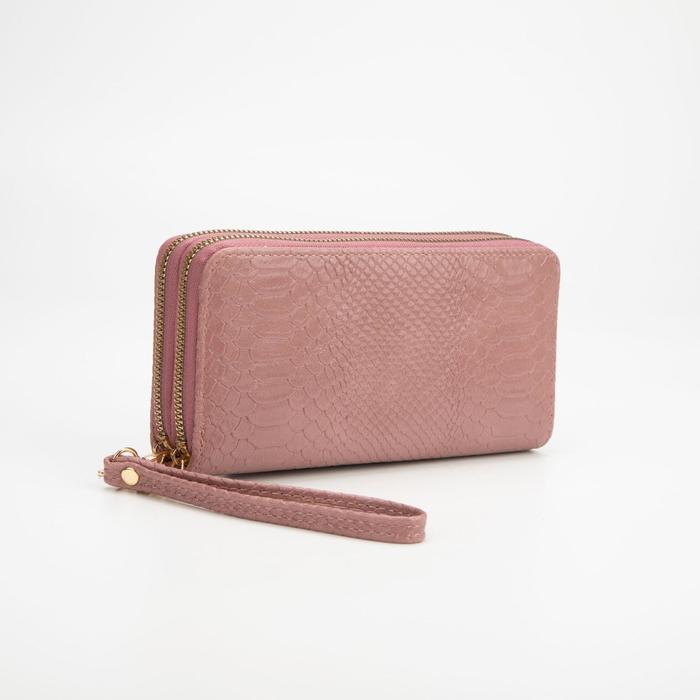 Кошелёк на молниях, с ручкой, цвет пудра
Кошелёк на молниях, с ручкой, цвет пудра