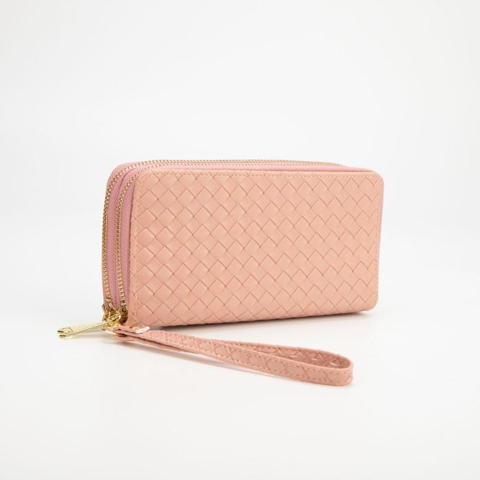Кошелёк на молниях, с ручкой, цвет розовый
Кошелёк на молниях, с ручкой, цвет розовый