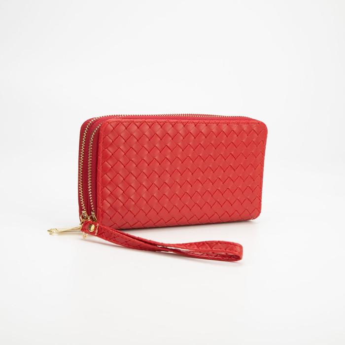 Кошелёк на молниях, с ручкой, цвет красный
Кошелёк на молниях, с ручкой, цвет красный