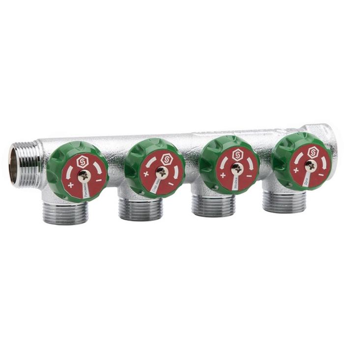 Коллектор регулирующий STOUT SMB-6850-341204, 3/4", 4 выхода, 1/2", плоское уплотнение
Коллектор регулирующий STOUT SMB-6850-341204, 3/4", 4 выхода, 1/2", плоское уплотнение