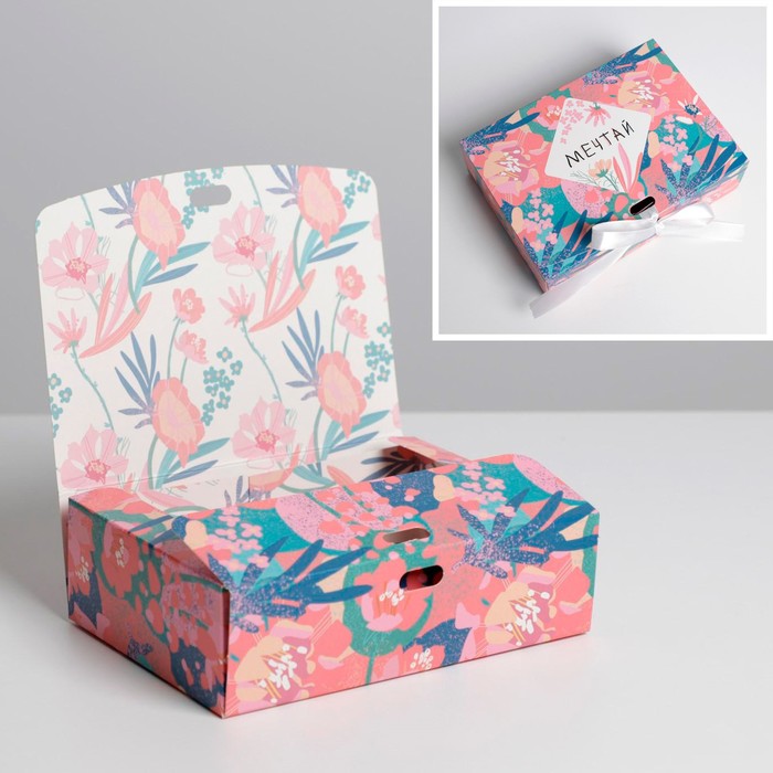 Коробка складная двухсторонняя «Цветы», 16,5 × 12,5 × 5 см
Коробка складная двухсторонняя «Цветы», 16,5 × 12,5 × 5 см