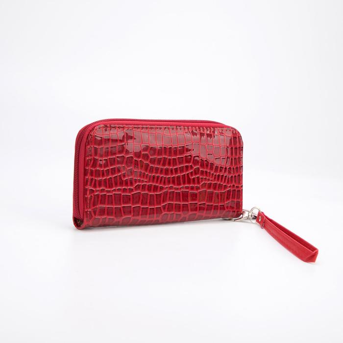 Кошелёк женский, 3 отдела на молнии, цвет алый
Кошелёк женский, 3 отдела на молнии, цвет алый
