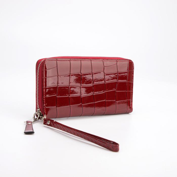 Кошелёк на молнии, с ручкой, цвет красный
Кошелёк на молнии, с ручкой, цвет красный