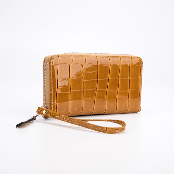 Кошелёк на молнии, с ручкой, цвет бежевый
Кошелёк на молнии, с ручкой, цвет бежевый